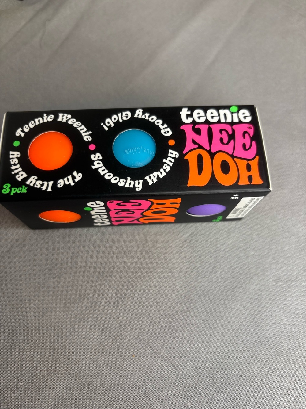 Needoh Teenie Weenie Groovy Glob 3-Pack – Orange, Blue, Purple